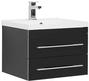 Тумба-умывальник подвесная Aquanet Верона 58 чёрный 00180175+00158754 Тумба-умывальник подвесная Aquanet Верона 58 чёрный 00180175+00158754, 1