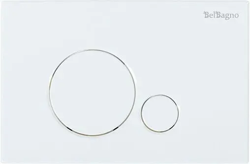 Комплект 5 в 1 BelBagno Due BB3103CHR/SC/BB002-80/BB014-SR-BIANCO с кнопкой белый глянцевый