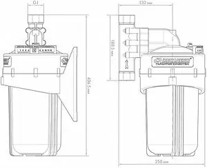 Корпус фильтра 1"в x 1"в Big Blue 10" Джилекс 1 М 10" В 9055 Корпус фильтра 1"в x 1"в Big Blue 10" Джилекс 1 М 10" В 9055, 2