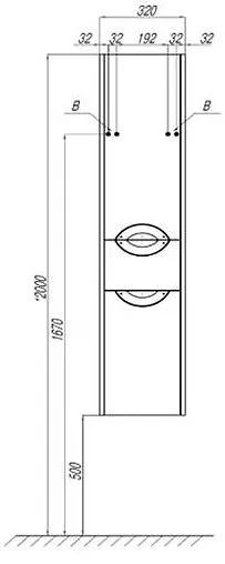 Шкаф-пенал подвесной с бельевой корзиной Aquaton Сильва 30 L дуб макиато 1A215603SIW5L Шкаф-пенал подвесной с бельевой корзиной Aquaton Сильва 30 L дуб макиато 1A215603SIW5L