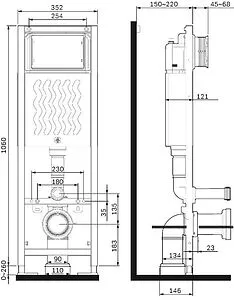 Инсталляция для подвесного унитаза Am.Pm ErgoFit I012711 Инсталляция для подвесного унитаза Am.Pm ErgoFit I012711, 2