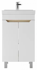 Тумба-умывальник напольная Айсберг Мечта 50 белый/дуб сонома DM2312T+4607152361544, 3