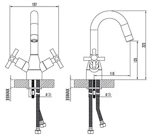 Смеситель для раковины Lemark Neo хром LM2207C Смеситель для раковины Lemark Neo хром LM2207C, 2