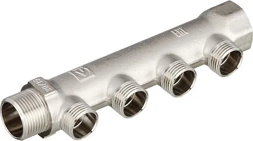 Коллектор распределительный проходной 4 отвода ¾&quot;в/н x ½&quot;к Valtec VTc.500.N.0504