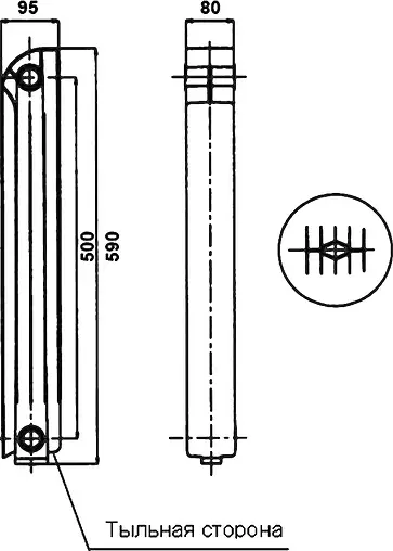 Радиатор алюминиевый 4 секции Global Vox R 500 VX05001004