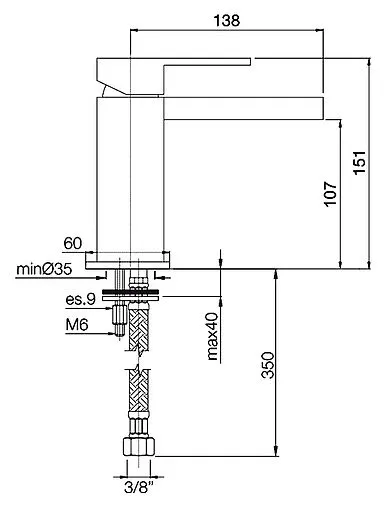 Смеситель для раковины Fima Carlo Frattini Brick хром F3611CR
