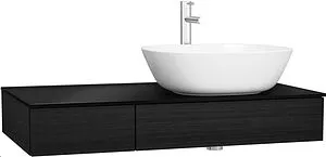 Тумба под умывальник подвесная VitrA Origin 90 R тёмный вяз 65676 Тумба под умывальник подвесная VitrA Origin 90 R тёмный вяз 65676, 1