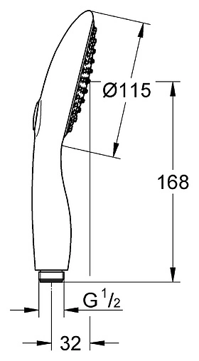 Лейка ручного душа Grohe Power&Soul хром 27671000 Лейка ручного душа Grohe Power&Soul хром 27671000