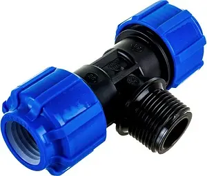 Тройник компрессионный переходной 20мм x ¾&quot;н x 20мм ТПК-Аква 51203420, 1