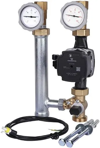 Насосный модуль с 3-х ходовым смесительным клапаном 1"в х 1½"н Meibes MK M66831.36 с насосом Grundfos UPM3 Hybrid 25-70