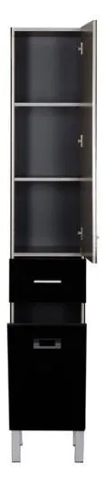 Шкаф-пенал напольный с бельевой корзиной Aquanet Верона 35 R чёрный 00178974 Шкаф-пенал напольный с бельевой корзиной Aquanet Верона 35 R чёрный 00178974, 3