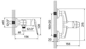 Смеситель для душа IDDIS Torr хром TORSB00i03, 2