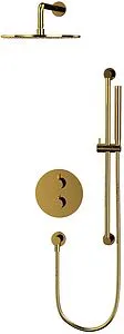 Душевая система с термостатом для душа WHITECROSS Y gold золото YSET09GL Душевая система с термостатом для душа WHITECROSS Y gold золото YSET09GL, 3