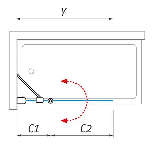 Шторка на ванну 1000мм прозрачное стекло Roltechnik TV2/970 732-9700000-00-02, 5