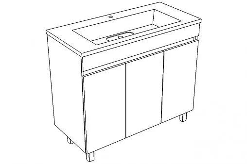 Тумба-умывальник напольный Домино Dolche 100 дуб галифакс табак DD5402T+4627173210447