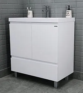 Тумба-умывальник напольная Домино Graffo 80 белый DGr2402T+4670142930037, 3