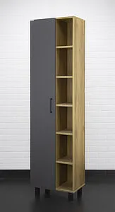 Шкаф-пенал напольный Домино Craft 50 графит/дуб вотан DCr2207P, 5