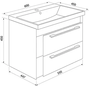 Тумба-умывальник подвесная IDDIS Color Plus 60 белый/розовый COL60P0i95+0066000i28 Тумба-умывальник подвесная IDDIS Color Plus 60 белый/розовый COL60P0i95+0066000i28, 2