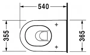 Унитаз подвесной Duravit Darling New белый 2545090000 Унитаз подвесной Duravit Darling New белый 2545090000, 3