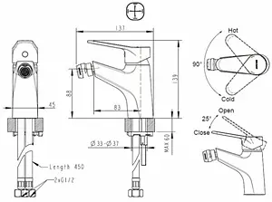 Смеситель для биде Bravat Eco хром F3111147C Смеситель для биде Bravat Eco хром F3111147C, 2
