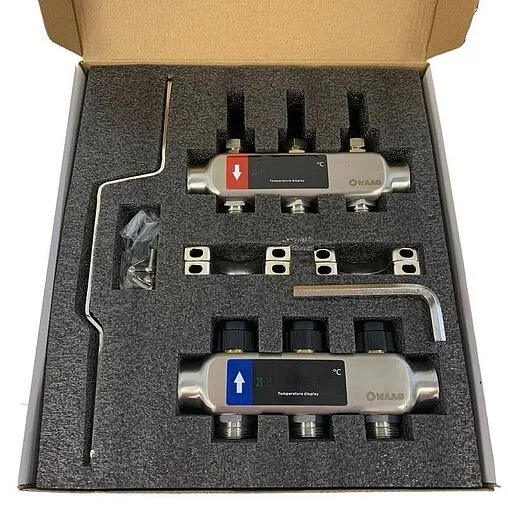 Группа коллекторная без расходомеров 3 отвода 1&quot;в/в x ¾&quot;ек WAAG WG.588.0603