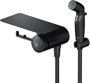 Гигиенический душ со смесителем и полкой Am.Pm X-Joy чёрный матовый F0H85A822, 1