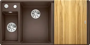 Мойка кухонная Blanco Axia III 6 S-F 100 L (доска ясень) кофе 524668 Мойка кухонная Blanco Axia III 6 S-F 100 L (доска ясень) кофе 524668, 1