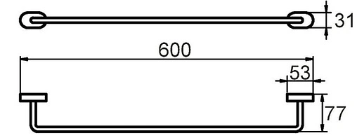 Полотенцедержатель Milardo Solomon хром SOLSM10M49