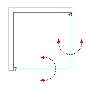 Душевое ограждение 1000x1000мм прозрачное стекло Roltechnik Lega Lift Line LZCO1+LZCO1/1000*1000 227-1000000-00-02+227-1000000-00-02, 4