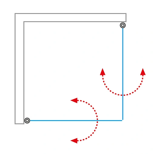 Душевое ограждение 1000x1000мм прозрачное стекло Roltechnik Lega Lift Line LZCO1+LZCO1/1000*1000 227-1000000-00-02+227-1000000-00-02