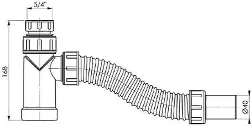 Сифон бутылочный для раковины Pestan BETTOSERB серый 125311 Сифон бутылочный для раковины Pestan BETTOSERB серый 125311