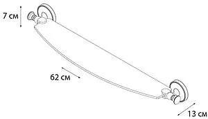 Полка Fixsen Adele хром FX-55003, 2