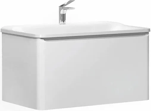 Тумба-умывальник подвесная Raval Welto 80 белый Wel.01.80/P/W/RL+Solo.08.80/W/RL