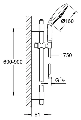 Душевая стойка Grohe Rainshower Classic хром 28770001