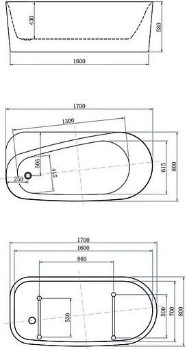 Ванна акриловая отдельностоящая Allen Brau Priority 1 170x80 белый матовый 2.31001.21 Ванна акриловая отдельностоящая Allen Brau Priority 1 170x80 белый матовый 2.31001.21