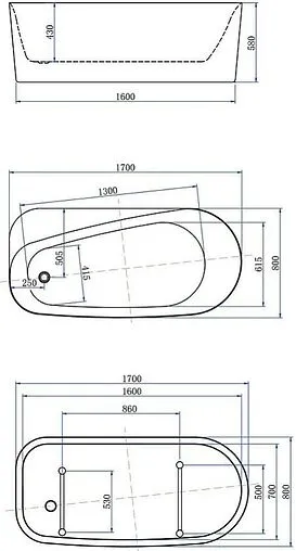 Ванна акриловая отдельностоящая Allen Brau Priority 2 170x80 белый 2.31002.20 Ванна акриловая отдельностоящая Allen Brau Priority 2 170x80 белый 2.31002.20