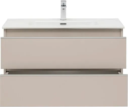 Тумба под умывальник подвесная Aquanet Вега 90 бежевый 00329586