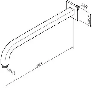 Держатель верхнего душа на стену Am.Pm хром F0500702, 2