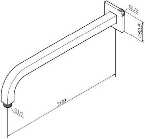 Держатель верхнего душа на стену Am.Pm хром F0500702