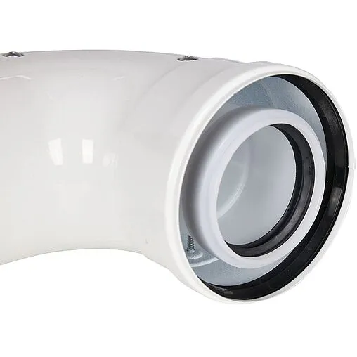 Колено для дымохода Ø 60/100мм ∠ 90° (PP) для конденсационных котлов Rommer RCA-8610-010090