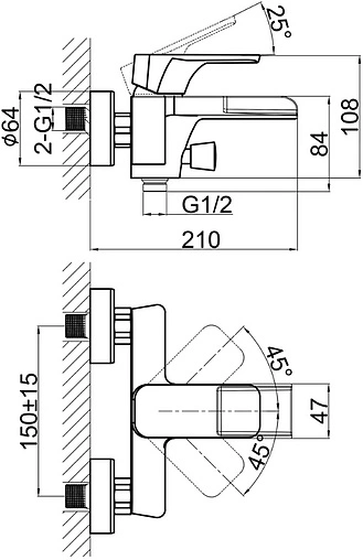 Смеситель для ванны D&amp;K Berlin Steinbeis белый/хром DA1433516