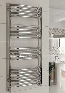 Полотенцесушитель водяной лесенка Terminus Виктория П22 500х1196 полированная сталь 4620768886652, 3