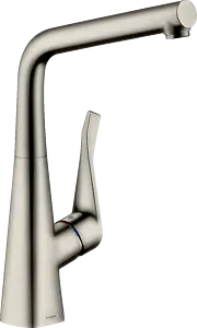 Смеситель для кухни Hansgrohe Metris M71 320 1jet под сталь 14822800, 1