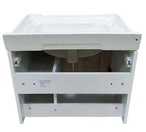 Тумба-умывальник подвесная Comforty Рига 60 дуб сонома/белый 00004142213CF