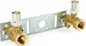 Монтажная планка с водорозетками пресс 20мм x ½"в Uni-fitt 712G7200 Монтажная планка с водорозетками пресс 20мм x ½"в Uni-fitt 712G7200, 1