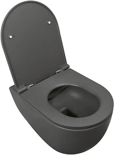 Унитаз подвесной безободковый ISVEA Infinity Vortex антрацит 10NF02003-2C