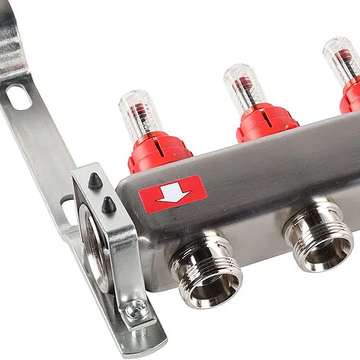 Группа коллекторная с расходомерами 11 отводов 1&quot;в/в x ¾&quot;ек Rommer RMS-1200-000011