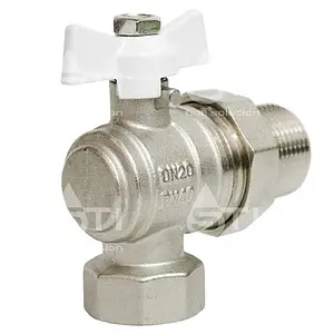 Кран шаровый с американкой угловой ¾"в x ¾"н STI 01.05.20020 Кран шаровый с американкой угловой ¾"в x ¾"н STI 01.05.20020, 4