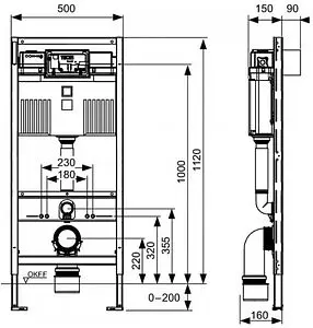 Инсталляция для подвесного унитаза Set 4 в 1 TECEbase 2.0 9400400 с кнопкой белый, 2