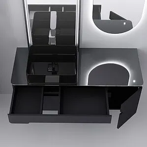 Тумба-умывальник подвесная Jorno Shine 120 антрацит Shi.01.120/P/A+ Тумба-умывальник подвесная Jorno Shine 120 антрацит Shi.01.120/P/A+, 4